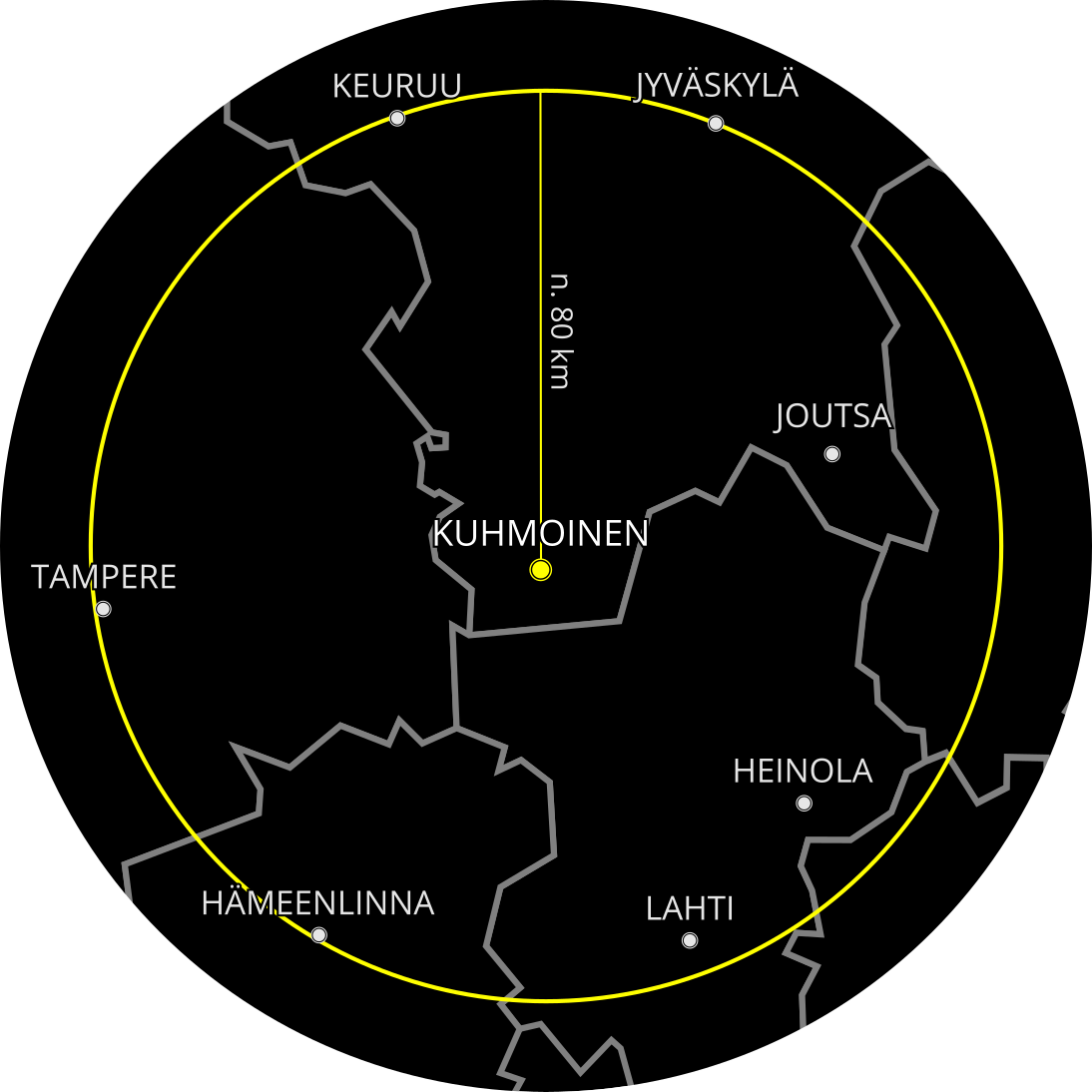 kartta toimialueista